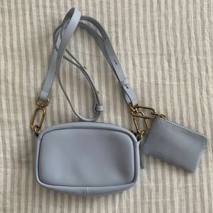 Madewell leather mini crossbody bag with mini ouch. Good condition!